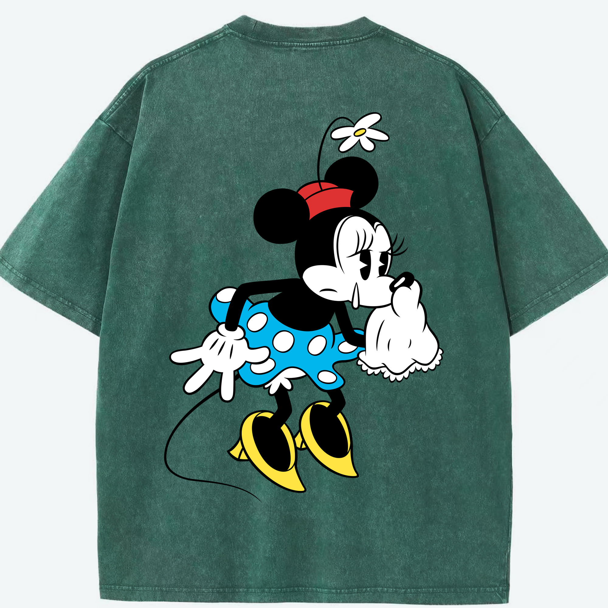 （画像用） ミッキーマウス Mickey Mouse 綿100% ヴィンテージ風 半袖Tシャツ（背面プリント）